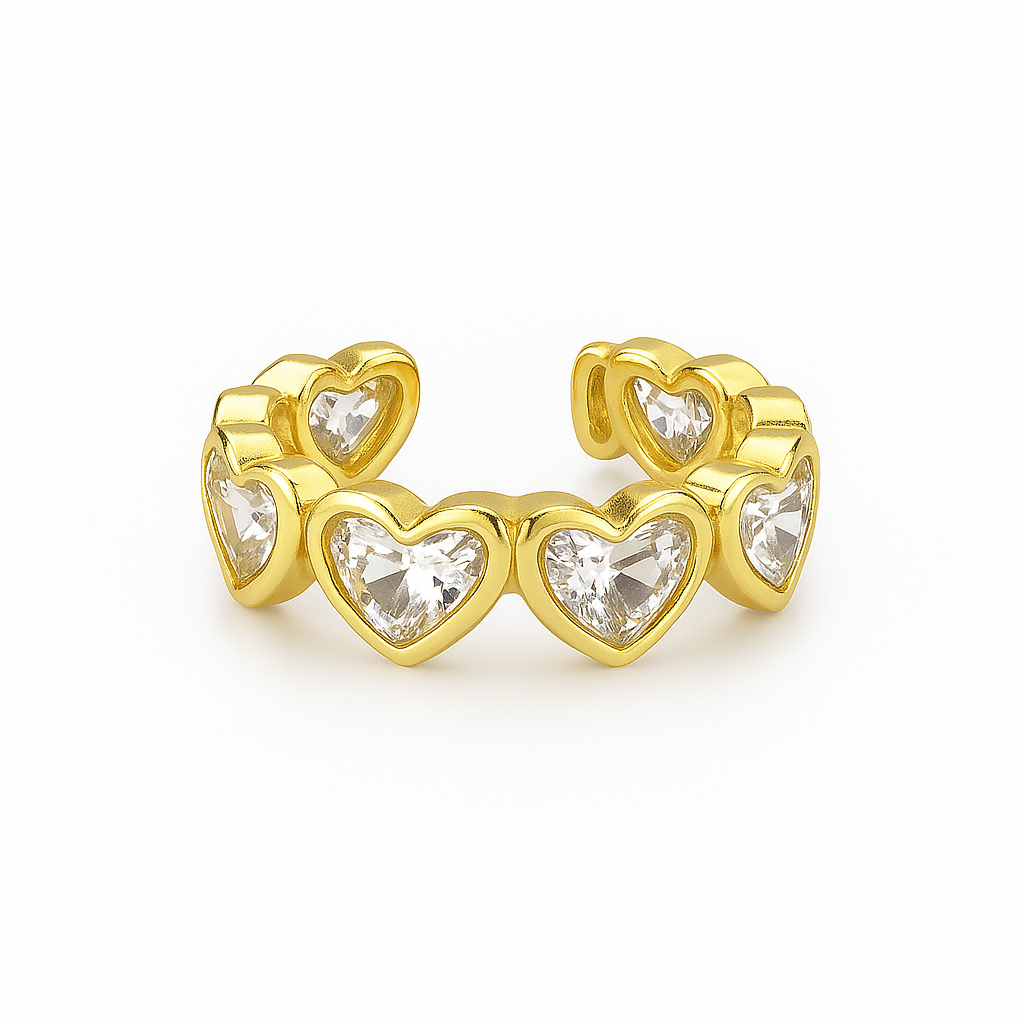 21350 Anillo de corazon Cristal clear 